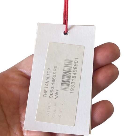 Solid & striped tania bikini top navy blue large nwt - Picture 3 of 4